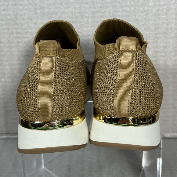Kenneth Cole Reaction Women's Gold Sparkle Cameron Knit Sneaker Size 8M/EU39 - Picture 5 of 8